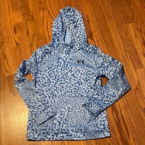Under Armour Boys Blue Pixel Camo Hoodie